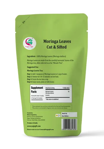 Vista 2 de Hojas de Moringa Sueltas 4 oz Hacer té, Espolvorear en ensalada, Moler y usarlo 100% hoja de Moringa natural sin tallos té de moringa por