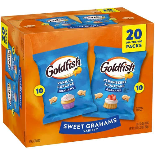 Vista 61 de Goldfish Galletas de Queso Cheddar, Galletas de Snack Horneadas, Paquetes de Snack de 1 onza para Llevar, Caja de 20