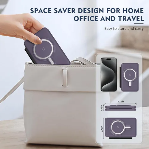 Vista 7 de Cargador inalámbrico iPhone - Estación de carga 3 en 1 para dispositivos Apple para iPhone 17 16 15 14 13 12 Pro Max Plus - Almohadilla de carga