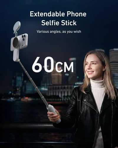 Vista 3 de TELESIN - Mini palo magnético para selfie, trípode para teléfono para iPhone 17 16 y Android Portable Pocket-Size Phone Stand with Zoom Remote