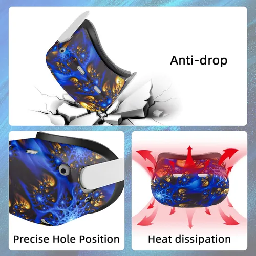 Vista 12 de VR Accessories for Oculus Quest 2, Silicone Face Cover/Controller Grip Cover/VR Shell Cover/Lens Cover/10PCS Disposable Eye Cover are Included in VR