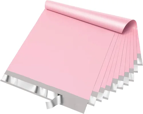 Vista 17 de Fuxury 12 x 15.5 pulgadas 100 piezas de sobres de polietileno negros resistentes para envío, sobres de plástico para correo de ropa, bolsas