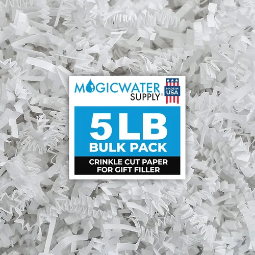 Vista 24 de MagicWater Supply - Relleno de papel triturado de corte arrugado de 1 libra, verde ejército - Embalaje decorativo y protector para regalos de dama