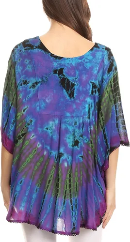 Vista 2 de Sakkas Sunia Tie Dye - Blusa de manga caftán