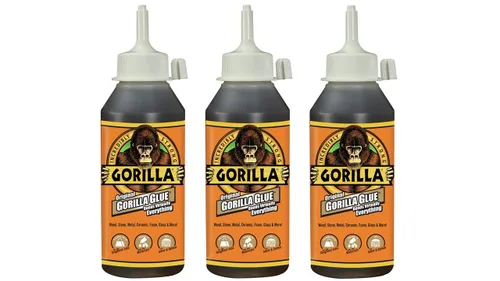 Vista 12 de Pegamento original Gorilla, pegamento de poliuretano impermeable, botella de 59.15 ml, color marrón, (Paquete de 1)