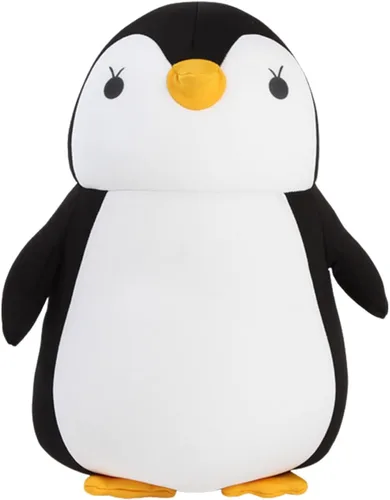 Vista 6 de Almohada de viaje 2 en 1 con cremallera y cuello en forma de U, bonita almohada de apoyo para el cuello de pingüino, almohada de viaje suave