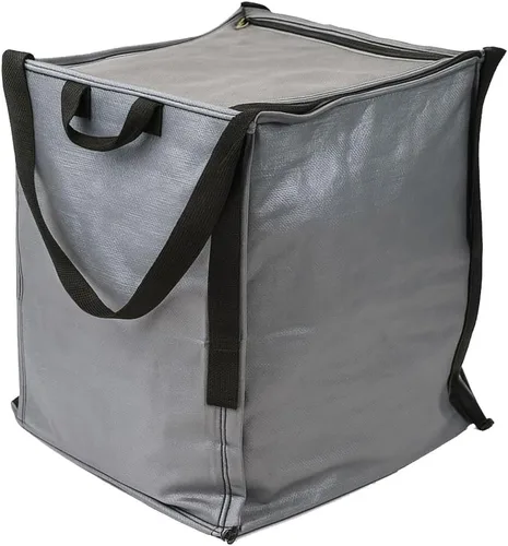 Vista 8 de DURASACK Bolsa de almacenamiento resistente con cremallera superior de 22 galones, bolsa de mudanza de polipropileno tejido resistente, diseño
