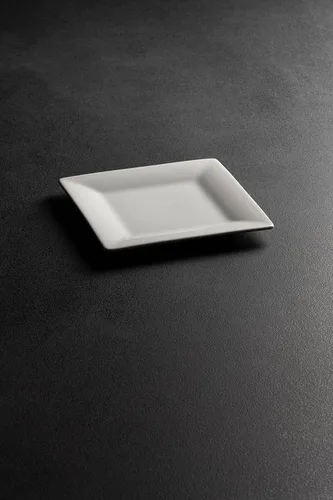 Vista 5 de 10 Strawberry Street Ceramic Simply White - Plato cuadrado de 6 pulgadas, juego de 6