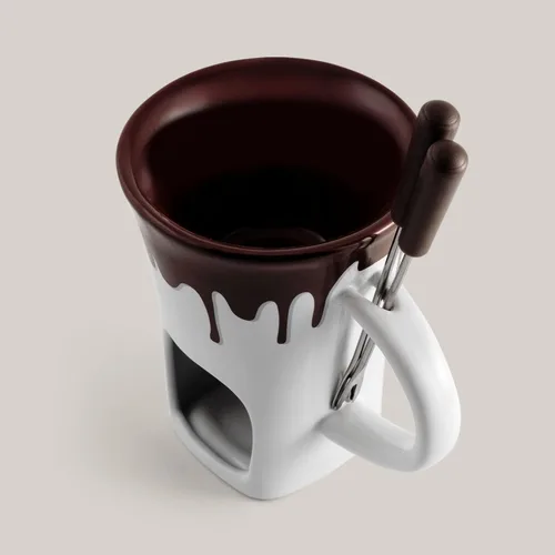 Vista 7 de Swissmar F12064 Juego de tazas de fondue de chocolate nostalgia de 4 piezas