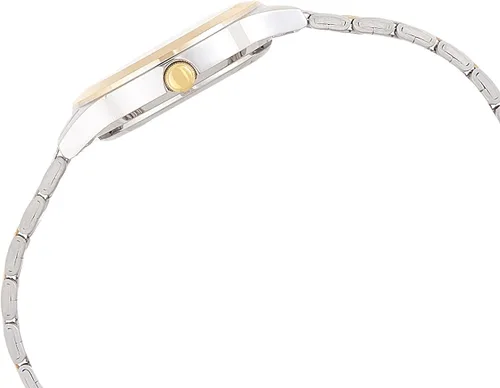 Vista 3 de Casio Core LTP1128G-7B Reloj de cuarzo de acero inoxidable de dos tonos con esfera blanca