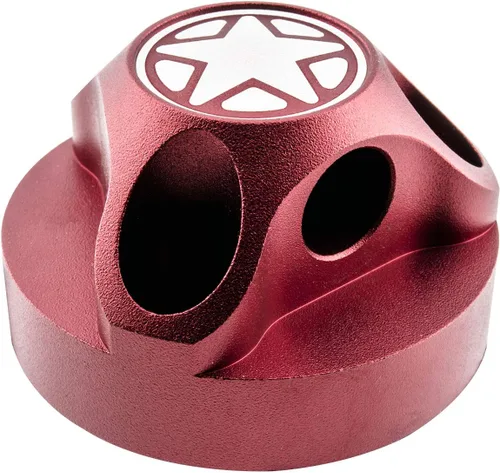 Vista 2 de VMS RACING Cubierta de la base de la carcasa de la antena en aluminio anodizado rojo billet compatible con Jeep Wrangler JK JKU JL 07-20 2007-2020