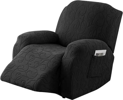 Vista 40 de Funda para Sillón Reclinable de 4 Piezas Elástica, Funda Deslizable de Sofá, Cubierta de Sofá para Sofá Reclinable de 1 Asiento, Protector
