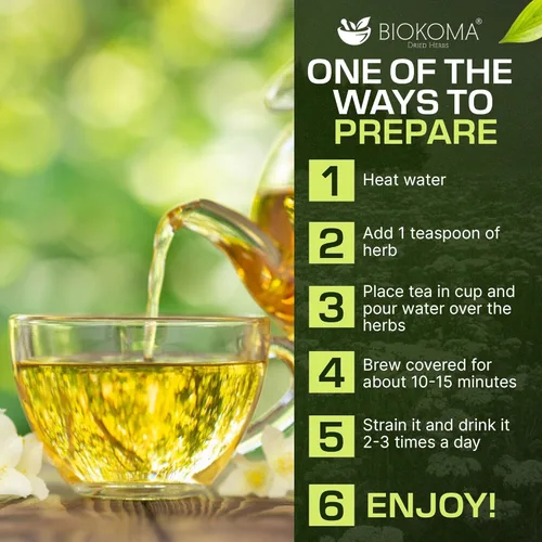 Vista 4 de Hierba seca Biokoma Pure and Organic Knotgrass - Té de hierbas naturales en paquete resellable, bolsa a prueba de humedad, 1.76 oz