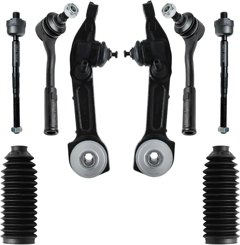 Vista 150 de Detroit Axle - Kit de ocho piezas - brazos de control de suspensión inferior delantero y trasero con juntas de bolas, extremos de barras
