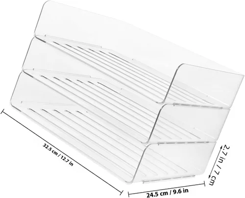 Vista 2 de PartyKindom Bandeja organizadora de escritorio, apilable, clasificador de papel de oficina, material para mascotas, ahorro de espacio