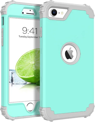 Vista 32 de BENTOBEN Funda para iPhone SE 2022 y iPhone SE 2020, resistente 3 en 1, cuerpo completo, resistente, a prueba de golpes, híbrida de policarbonato