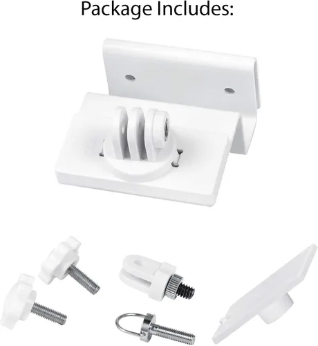 Vista 4 de Wasserstein Soporte de canalón para panel solar compatible con cámaras Ring, Arlo, Blink, Reolink (1 paquete, blanco)