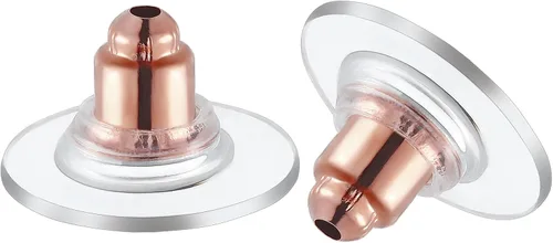 Vista 10 de 200 piezas de aretes para orejas caídas, repuesto para parte trasera de aretes para embrague de bala pesada (transparente)