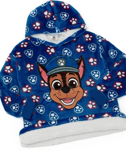 Vista 7 de Paw Patrol Manta con capucha para niños Sudadera con capucha de forro polar con estampado de perro policía azul para niños Ropa de descanso