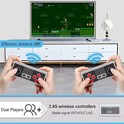 Vista 3 de Retro Game Console, 620 Retro Game System, Built-in Classic Video Games, Plug & Play Game Console for TV with AV Output and 2 Wireless Controllers