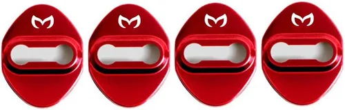 Vista 7 de MAXDOOL Pestillos de bloqueo de puerta de automóvil de acero inoxidable para Mazda 3, 6, Miata MX-5 CX-3, CX-5, CX-9, respaldo adhesivo 3M