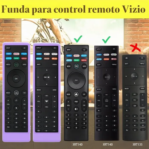 Vista 7 de Paquete de 2 fundas para control remoto Vizio, compatible con Vizio Remote Case XRT136 / XRT140 D Series Universal Smart TV Control Reemplazo Funda