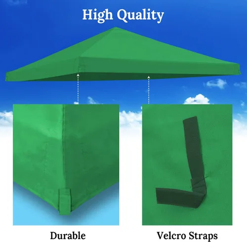Vista 7 de BenefitUSA 8'x8' Replacement Canopy Top for Slant Leg Frame (Green)
