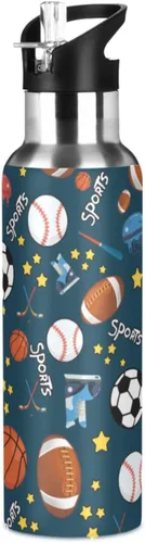 Vista 9 de Mexican Axolotl Sport - Botella de agua deportiva con tapa de pajilla, doble pared aislada al vacío, botella de agua de acero inoxidable de 20 onzas