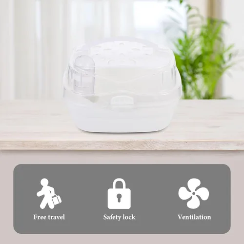 Vista 7 de iplusmile Jaula portátil para hámster, transpirable, caja de viaje, mango para mascotas, ideal para hámsters, erizos, conejillos de indias