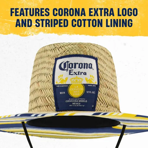 Vista 3 de Corona Extra Sun Hat, Adult Large Wide Brim Straw Lifeguard Cap for Men and Women, Beach and Pool Accessories