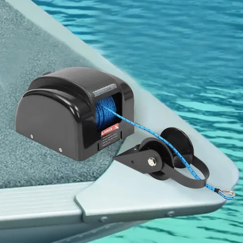 Vista 2 de Cabrestante de anclaje eléctrico para barco con control remoto inalámbrico para anclajes de hasta 45 libras, cabrestante de anclaje automático