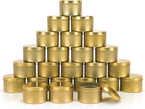 Vista 8 de SONVIIBOX Paquete de 24 latas de velas de 8 onzas, latas de velas negras para hacer velas a granel, tarros de vela de 8 onzas, tarros de lata
