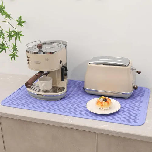 Vista 1023 de MicoYang Alfombrilla de Silicona para Secar Platos de Múltiples Usos, Fácil de Limpiar, Ecológica, Alfombrilla de Silicona Resistente al Calor