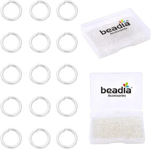 Vista 11 de BEADIA Anillos de salto chapados en oro de 14 quilates sin decoloración de 3 mm, 1200 piezas para hacer joyas