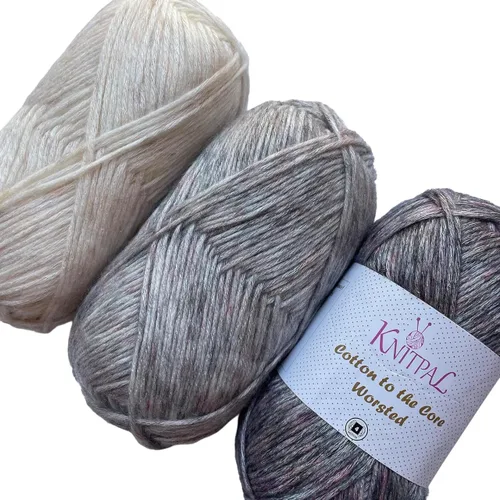 Vista 26 de Hilo de estambre de algodón puro para crochet de Cotton to The Core, paquete de 3 (598,6 metros / 300 g), patrones gratis, apto para principiantes