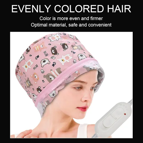 Vista 2 de KIMISS Gorro de vapor para el cabello, calor para acondicionar profundamente, capo secador de pelo, calentador eléctrico para el cuidado