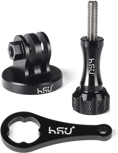 HSU Trípode/monopie de aleación de aluminio de metal GoPro con tornillo de aluminio para GoPro Hero 13, 12, 11, 10, 9, 8, 7, 6, 5, 4, 3+, 3, 2, 1