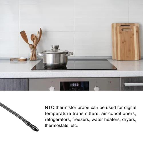 Vista 3 de Sonda de termistor NTC 10K 8" impermeable epoxi sensor de temperatura, [para transmisor digital de temperatura]