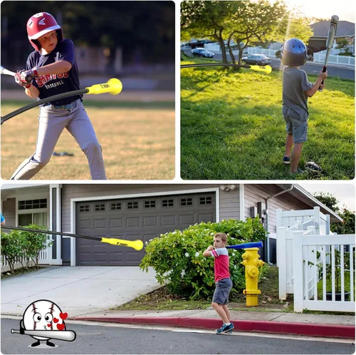 Vista 7 de Hitting Stick Batting Swing Trainer, Batting Practice Equipment for Baseball and Softball, Ideal One-on-One Coaching Tool for Baseball 54