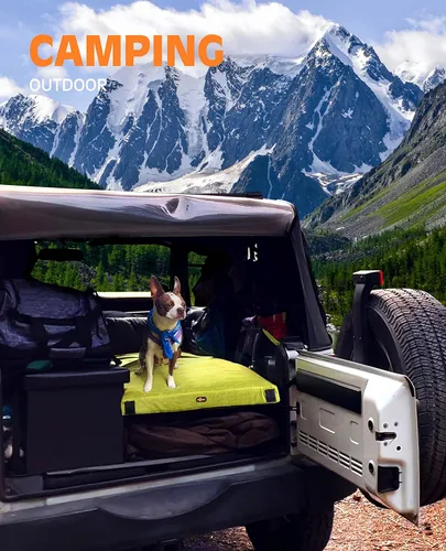 Vista 4 de GAIALOOP Colchón de Espuma Viscoelástica de 3 Pulgadas para Acampar, Almohadilla de Dormir de Doble Capa Gruesa para Coche, Tienda, Cama