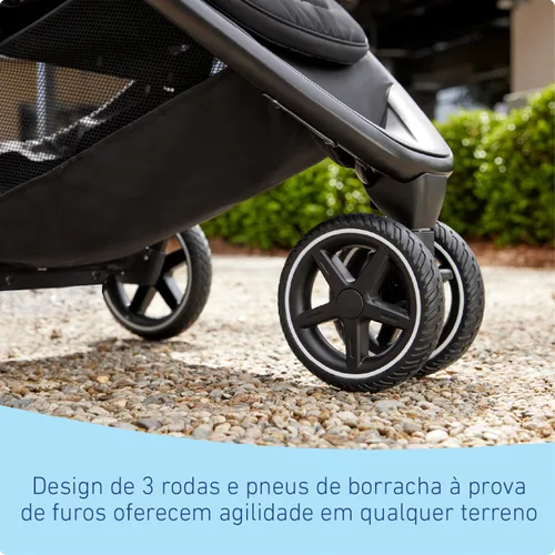 Vista 3 de Graco Outpace LX Silla de paseo para todo terreno de 3 ruedas para bebé, Cohen – Compatible para sistema de viaje, fácil plegado de una mano