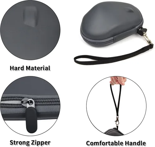 Vista 4 de Estuche rígido de transporte para Logitech MX Master 4 / MX Master 3S / 3 / 2S Ratón inalámbrico avanzado Ratón inalámbrico, portátil de viaje Gris