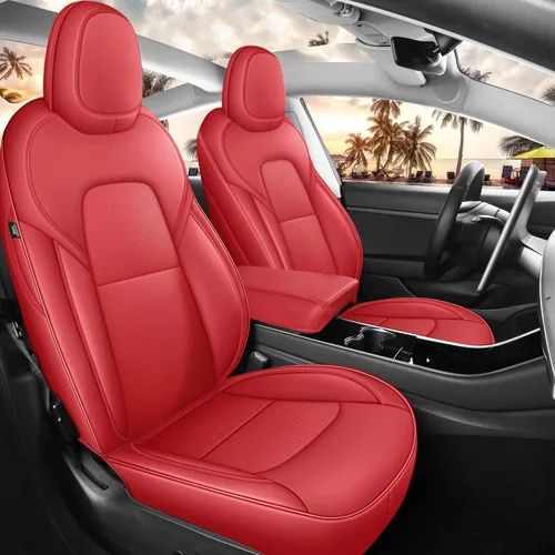 Vista 25 de Funda de asiento impermeable para Tesla Model 3 2017, 2018, 2019, 2020, 2021, 2022, 2023, color negro, modelo 3