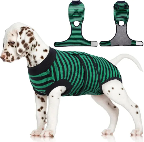 Vista 32 de FUAMEY Traje de Recuperación para Perros Machos, Trajes de Cirugía de Castración para Perros, Camisas de Esterilización para Cachorros Hembra