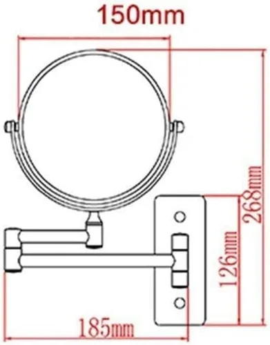 Vista 7 de DHAEY Wall-Mounted Makeup Mirror Folding Beauty Mirror 6 Inch Bathroom Vanity Mirror 10X Magnifying Double-Sided Wall-Mounted Vanity Mirror