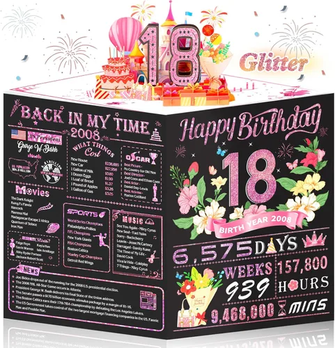 Vista 34 de Tarjetas de cumpleaños 90 para mujeres y hombres, ideas de regalo de cumpleaños 3D emergentes para abuela, mamá, papá, divertidas decoraciones