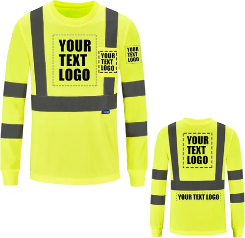 Vista 7 de A-SAFETY Camiseta de seguridad con logotipo reflectante de alta visibilidad de alta visibilidad