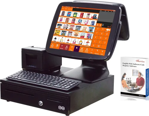 Se envía desde Estados Unidos) Sistema POS de caja registradora de pantalla táctil A3D para venta al por menor SET01 Retail 01