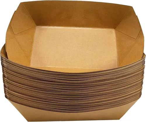 Vista 8 de 50 bandejas desechables para nachos, capacidad de 1 libra, bandejas de papel ecológicas para alimentos, barcos para nachos para fiestas, catering