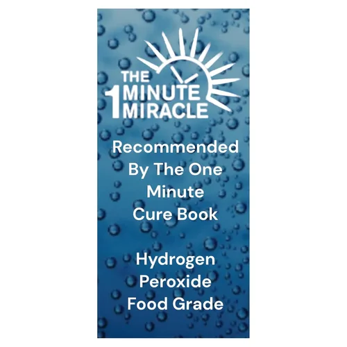 Vista 2 de Peróxido de hidrógeno al 3% de grado médico y alimenticio H2O2 - Botella de 12 onzas con gotero de 1 onza - Recomendado por el libro The One Minute